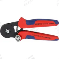 KNIPEX Crimper: Insulated Single Ferrules/Non-Insulated Single Ferrules, Square Crimp, 28 AWG, 6 AWG (MPN 97 53 04). Key specifications — attr513948: Square Crimp; attr513949: Insulated Single Ferrules; attr510596: KNIPEX.
