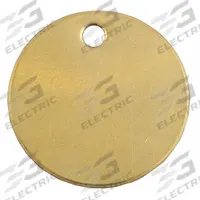 C.H. HANSON Blank Tag: Brass, Brass, 0.04 in Thick, Round, 1 in x 1 in, 25 PK (MPN 42822). Key specifications — Material: Brass; Color: Brass; Brand: C.H. HANSON.
