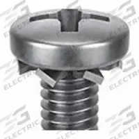 SEMS Screw: External Tooth, M3x0.50 Thread Size, 8 mm Lg, Stainless Steel, Passivated, Pan, 25 PK (MPN 1-MPE-3-8). Key specifications — Drive Size: #1.