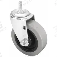 APPROVED VENDOR Stem Caster: Swivel, 4 in Wheel Dia., 1 1/4 in Wheel Wd, Rubber, 1 in Stem Lg (MPN 32J867). Key specifications — Brand: APPROVED VENDOR; Thread Size: 3/8"-16; Roll Up: Swivel.