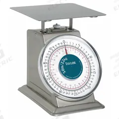TAYLOR Dial Scale: 8 3/4 in Weighing Surface Dp, 8 3/4 in Weighing Surface Wd, 10 5/8 in Overall Ht (MPN THD50). Key specifications — Brand: TAYLOR.