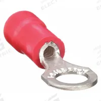 STA-KON Ring Terminal: Red, Vinyl Insulation, #4 Stud Size, 22 AWG to 18 AWG Wire Sizes, 600 V (MPN 18RA-4). Key specifications — attr1308027: STA-KON; attr1356587: Serrated.