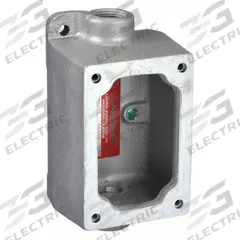 APPLETON ELECTRIC Mounting Body: 1 Gangs, Iron, 3/4 in Hub Size, Feed Through, 6 13/16 in Overall Ht (MPN EDSC271). Key specifications — Brand: APPLETON ELECTRIC; Hub Type: Feed Through.