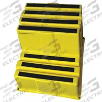 APPROVED VENDOR Step Stool: 2 Steps, 1.6 ft Overall Ht, 500 lb Load Cap, Plastic, 1.6 ft Standing Ht (MPN 44ZJ64). Key specifications — Brand: APPROVED VENDOR; Color: Yellow; Includes: Replacement Foot Pads.