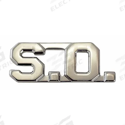 HEROS PRIDE Metal Rank Insignia: S.O., 1/2 in, Silver, Metal, Clutch Pin, Rank Insignia - Metallic Insignia