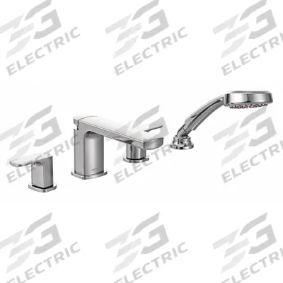 RIZON Bathtub Faucet and Trim: Rizon T936, Chrome Finish, 7 3/4 in Spout Reach - Bathtub Faucets with Spouts, Handles & Hand Showers