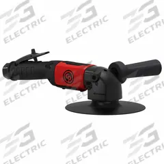 CHICAGO PNEUMATIC Air Disc Sander: 7 in Pad, Threaded Shank, Light Duty, 2.2 hp, 38 cfm, Non-Vacuum (MPN CP3750-085AB). Key specifications — attr1320237: CHICAGO PNEUMATIC; attr1320246: Bottom.