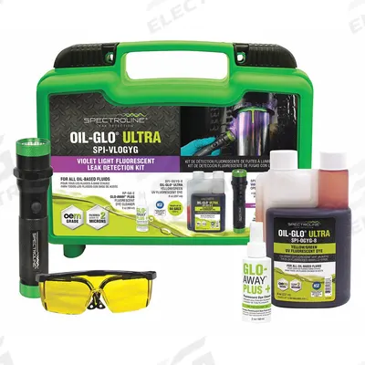 SPECTROLINE Fluorescent Leak Detection Kit: 8 oz - Leak Detection Dye Injector Kits