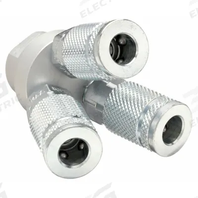 SPEEDAIRE Air Gun Manifold: Aluminum, (3) 1/4 in Automotive Couplers/Manifold - Air Gun Manifolds