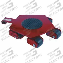 GKS-PERFEKT Machine Roller: 8,800 lb, 4 1/4 in Deck Ht, 29 1/2 in L x 22 in W, (5) Swivel, Fixed (MPN 6-10240). Key specifications — Top Plate Surface: Rubber Padded; Includes: Handle; Brand: GKS-PERFEKT; Color: Red.