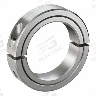 RULAND MANUFACTURING Shaft Collar: 2-Piece, Inch, Round, Clamp-On, 2 5/16 in Bore Dia - Stainless Steel Shaft Collars