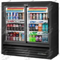 TRUE REFRIGERATION Refrigerated Merchandiser: 47 3/4 in x 46 7/8 in x 21 in, Black, Sliding, 2 Doors (MPN GDM-41SL-48-HC-LD). Key specifications — attr1277723: TRUE REFRIGERATION; attr1277683: R-290; attr1277688: Sliding; attr1277691: Yes; attr1277694: Black; attr1280729: GDM.