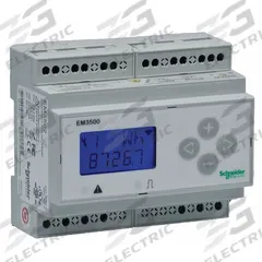 SCHNEIDER ELECTRIC Power Meter: Three Phase, 90/600V AC/DC, 5 A Current, ±0.20% Accuracy (MPN METSEEM3550). Key specifications — Accuracy: ±0.20%; Input Voltage: 90/600V AC/DC; Measures: Apparent Power; Phase: Three; Brand: SCHNEIDER.