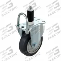 FLEXPIPE Caster: Caster, Silver/Black, 150 lb Load Capacity - Max, Rubber, Rigid, 1 Casters, Caster (MPN W-3EF). Key specifications — Product Type: Caster; Color: Silver; Black; Brand: FLEXPIPE; Caster Type: Rigid; Component Type: Caster.