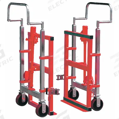 Dayton Machinery and Equipment Mover: 4,000 lb, 29 in L x 15 in W x 49 in H Overall - Hydraulic-Lift Machinery & Equipment Movers with Full-Length Nose Plate