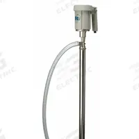 FINISH THOMPSON Electric Drum Pump: Pump with Hose, 1/3 hp HP, 115 V AC, 17 gpm, 316 Stainless Steel (MPN EFS-40/S1). Key specifications — Brand: FINISH THOMPSON; Suction Tube Material: 316 SS.