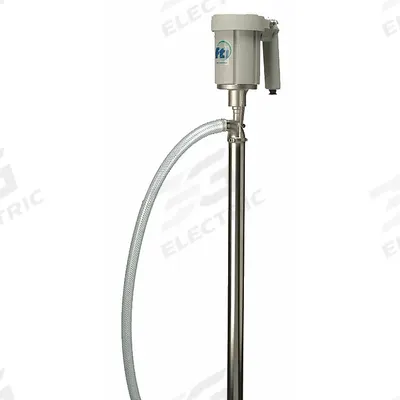 FINISH THOMPSON Electric Drum Pump: Pump with Hose, 1/3 hp HP, 115 V AC, 17 gpm - Centrifugal Electric Drum Pumps