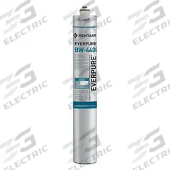 PENTAIR/EVERPURE Water Filter Cartridge: 0.5 micron, 1 gpm, 12,000 gal, 25 in Overall Ht (MPN EV966824-75). Key specifications — Reduces: Chlorine Odor; Filter Media: Polyphosphate.