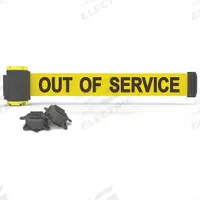 BANNER STAKES Magnetic Retractable Belt Barrier: Magnet, 7 ft Belt Lg, Maint & Cleaning Messaging (MPN MH7005). Key specifications — attr981520: Black; attr981527: Black; attr193646: BANNER STAKES; attr981511: Yellow.