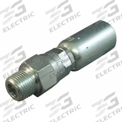 WEATHERHEAD Hydraulic Crimp Fitting: Steel x Steel, Straight, -4 For Hose Dash Size - Weatherhead Crimp Hydraulic Hose Fittings with NPTF Connection