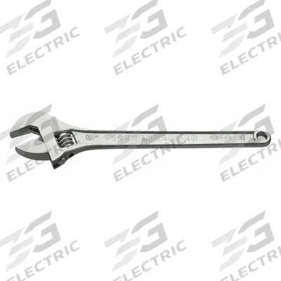 ROTHENBERGER Adjustable Wrench: Chrome Vanadium Steel, Chrome, 12 in Overall Lg - Automatic Locking Adjustable Wrenches