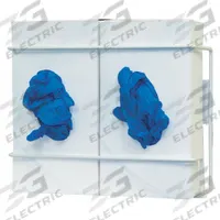 BOWMAN DISPENSERS Glove Dispenser: Steel Wire, 11 in Overall Wd, 8 1/8 in Overall Ht, Wall, 2 PK (MPN GL022-0613). Key specifications — Dispenser Layout: (2) Boxes; Fill Direction: Right Load; Material: Steel Wire; Brand: BOWMAN DISPENSERS; Color: White.