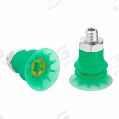 SCHMALZ Vacuum Pad Assembly: Multi-Bellows, 2.5 Folds, 1/4 in NPT Vacuum Port, 42 mm Pad Dia, Green (MPN 10.01.06.05055). Key specifications — attr1019136: 10.01.06.05055; attr1019138: SCHMALZ; attr1019139: 55 A.
