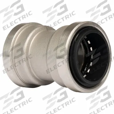 APPROVED VENDOR Push-Fit Adapter Fitting: 1 1/2 in OD x 1 1/2 in OD Size, Stainless Steel - Stainless Steel Push-to-Connect Tube Fittings
