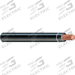 Wire: Copper, 10 AWG, 1 Conductors, Stranded, Black, 25 ft Lg, THHN/THWN (MPN 22973285). Key specifications — Voltage: 600 V; Brand: SOUTHWIRE.
