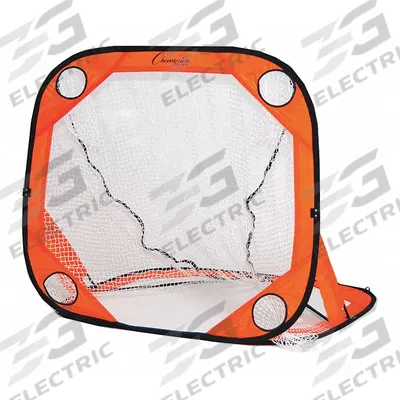 CHAMPION SPORTS Lacrosse Trainer: Steel, Black/Orange, Nylon, White - Lacrosse Nets & Goals