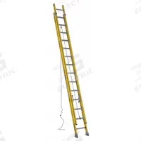 WERNER Extension Ladder: 28 ft Ladder Size, Fiberglass, 375 lb Load Capacity, 63 lb Wt, 2 Sections (MPN 7128-2). Key specifications — Color: Yellow; Brand: WERNER; Included Features: Rope and Pulley; Removable Fly: Removable.