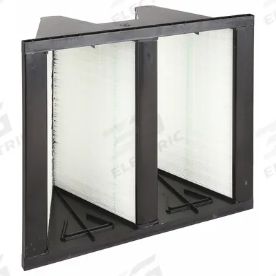 GRAINGER V-Bank Air Filter: 20 in x 24 in x 12 in, Fiberglass, Single Header - MERV 14 V-Bank Air Filters