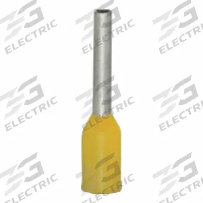 WAGO Wire Ferrule: 24 AWG Max Wire Size, Holds 1 Wire, Yellow, Polypropylene - Insulated Ferrules