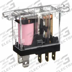 OMRON Flange Mount Relay: Surface (Top Flange) Mounted, 10 A Current Rating, 240V AC, SPST-NO (MPN G2R-1A-T-AC240). Key specifications — Brand: OMRON; Base Type: Square; Mounting Style: Top Flange; Electrical Connection: Quick-Connect; Manufacturer Part Number: G2R-1A-T-AC240; Operating Current: 10 A at 250V AC (Resistive Load); Series: G2R Power Series.