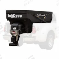 BUYERS PRODUCTS Bed Spreaders: Vehicle Battery-Powered, Compatible With: Truck, Broadcast (MPN PRO2500). Key specifications — For Use With: Bulk Salt; Frame Material: Plastic; Hopper Material: Poly; Mount Type: Bed; Power Source: Vehicle Battery-Powered; Product Type: Tailgate Spreader; Compatible Vehicle Type: Truck; Brand: BUYERS PRODUCTS.