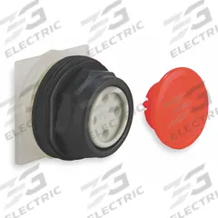 SCHNEIDER Mushroom Head Push Button: Red, 30 mm Mounting Size, Non-Metallic, Momentary (MPN 9001SKR4R). Key specifications — Brand: SCHNEIDER; Action: Momentary; Series: 9001SK; Push Button Material Type: Non-Metallic.