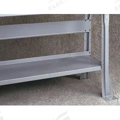 TENNSCO Lower Shelf: 96 in Overall Wd, 14 in Overall Dp, Gray, Steel, Includes Mounting Hardware (MPN S-96). Key specifications — Includes Mounting Hardware: Yes; Color: Gray.