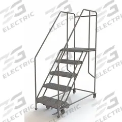 TRI-ARC Mobile Work Platform: 4.2 ft Platform Ht - Max, 24 in x 24 in, Steel, 800 lb Load Capacity (MPN WLWP152424SL). Key specifications — Mobility: Rolling; Brand: TRI-ARC; Color: Gray; Height Adjustability: Fixed Height; Includes Handrails: Handrails Included; Locking Mechanism: Foot-Activated Step Lock; Handrails: Includes Handrails.