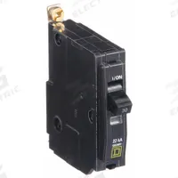 SQUARE D Miniature Circuit Breaker: 30 A, 120/240V AC, Single Phase, 22kA at 120/240V AC, 1 Poles (MPN QOB130VH). Key specifications — Phase: Single; Amps: 30 A; AC Voltage Rating: 120/240V AC; Max. AIR Rating: 22kA at 120/240V AC; For Use With: Square D NQOD Panelboards; Brand: SQUARE D.