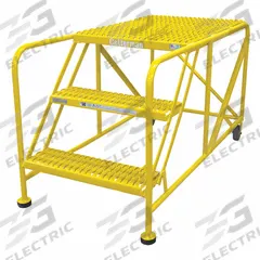 COTTERMAN Work Platform: 2.5 ft Platform Ht - Max, 36 in x 48 in, Steel, 800 lb Load Capacity (MPN 3WP3648A3B8AC2P6). Key specifications — Folding: Not Foldable; Mobility: Rolling; Components Included: Rubber Foot Pads; Use Location: Indoor; Brand: COTTERMAN; Color: Yellow; Height Adjustability: Fixed Height; Includes Handrails: Handrails Not Included.