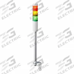 PATLITE Tower Light Assembly: 3 Tier, No Sounder Tier, IP54, Amber/Green/Red, Direct Wire, Steady (MPN LR4-302LJNW-RYG). Key specifications — Manufacturer Part Number: LR4-302LJNW-RYG; Brand: PATLITE; Operating Voltage: 24V DC; Light Tier Color: Red.
