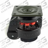 FOOT MASTER Plate Caster: Polyurethane Tread, 50 mm Wheel Dia, 82 mm Mounting Ht, Medium Duty (MPN GD-60-F-HUP-FBL). Key specifications — Brand: FOOT MASTER; Frame Color: Black.