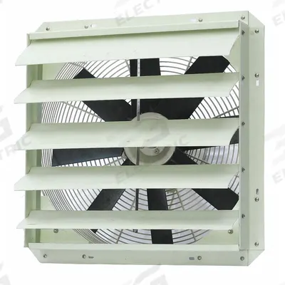 Dayton Exhaust Fan: 20 in Blade, 1 Speed, 1/3 hp, Totally Enclosed Air Over, 3,800 cfm - Corrosion-Resistant Shutter-Mount Exhaust Fans