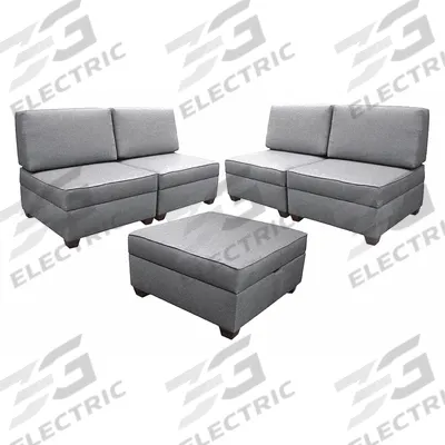 DUOBED Sectional Set: Gray, 150 in Overall Wd, 30 in Overall Dp, 36 in Overall Ht - Modular Multifunctional Furniture