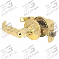 MASTER LOCK Door Lockset: Storeroom Lever Locksets, Brass (MPN RL0203KA4). Key specifications — Ligature Resistance: Not Ligature-Resistant; Brand: MASTER LOCK; Visual Indicator Message: No Message; ADA Compliant: No; Finish: Bright Brass-Plated, Clear Coated : Steel.