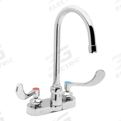 ZURN Gooseneck Kitchen/Bathroom Faucet: AquaSpec, Brass, Chrome Finish, 2.2 gpm Flow Rate - Centerset Handle Bathroom Faucets