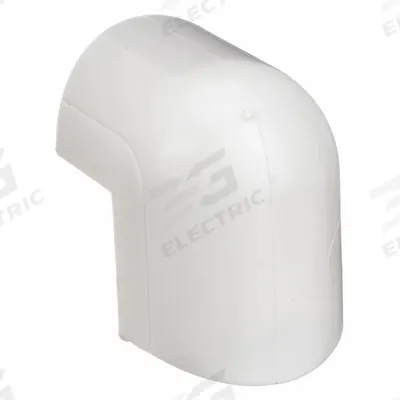 D-LINE 90 Degree External Elbow: 1 1/4 in Wd, 1/2 in Ht, Plastic - 90 Degree Elbows for Nonmetallic Single-Channel Raceways
