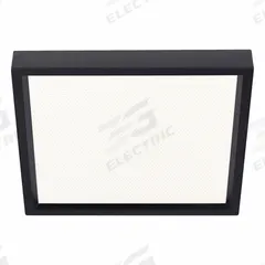 Square Downlight: 4 in Dia, Black, 5/8 in Ht, 650 lm, 3500K, 10 W, 120 to 277V AC (MPN S4S835K7BKZ10U). Key specifications — Color Temperature: 3500K; Housing Finish: Matte; Lighting Technology: LED; Fixture Shape: Square; Voltage: 120 to 277V AC; Emergency Battery Backup: No; Fixture Type: Vanity; Brand: LIGHTOLIER.
