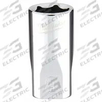 MILWAUKEE Standard Socket: Metric, 1/4 in Drive Size, 9 mm Socket Size, 6-Point, Std, Chrome (MPN 45-34-9035). Key specifications — attr1204417: MILWAUKEE; attr1204392: Chrome.