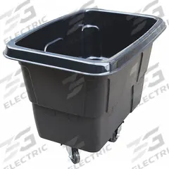 APPROVED VENDOR Cube Truck: 14 cu ft, 500 lb, 45 in L x 36 in W x 34 1/2 in H, (2) Rigid/(2) Swivel (MPN 36FK94). Key specifications — Manufacturer Part Number: 36FK94; Brand: APPROVED VENDOR; Caster/Wheel Configuration: (2) Swivel; Color: Black.